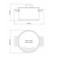Espagueteira Brava Em Aço Inox Fundo Triplo Tampa Perfurada 24 Cm 6,1 L - Tramontina 62417240