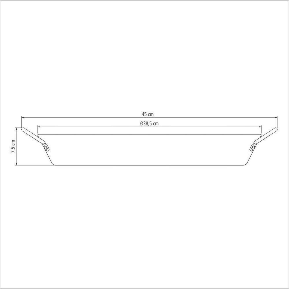 Paellera Loreto Alumínio Revestimento Antiaderente Starflon T1 Grafite 38 Cm 5,4 L - 2