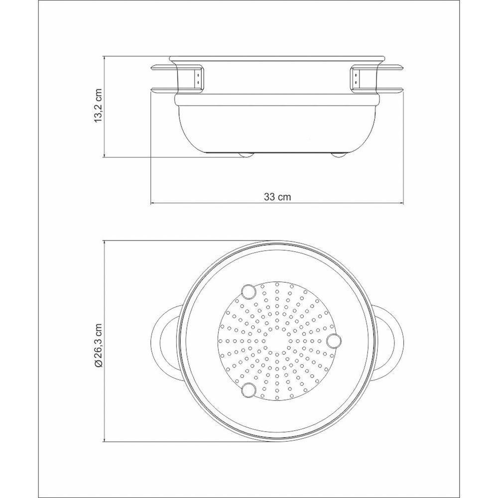 Cozi-vapore Tramontina Solar Em Aço Inox Com Alças 24 Cm 5,6 L Tramontina - 10