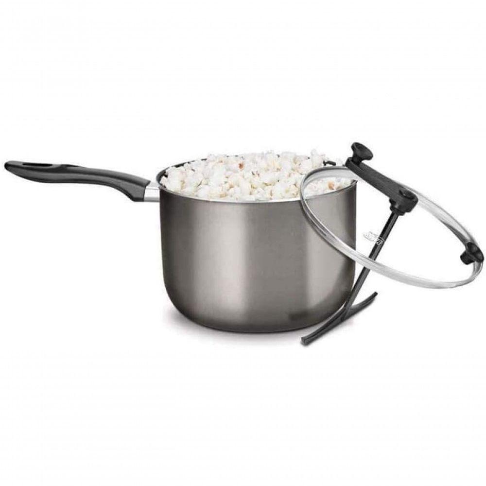 Pipoqueira Cristal Grafite Nº 22 Com Tampa De Vidro Mta 8874 - 1