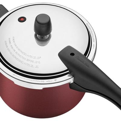 Panela de Pressão Alumínio Antiaderente Vermelho