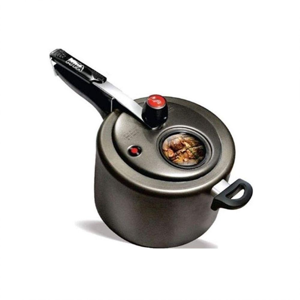 Panela De Pressão Mta 4,5 L Antiaderente Com Visor 6000 Grafite - 1