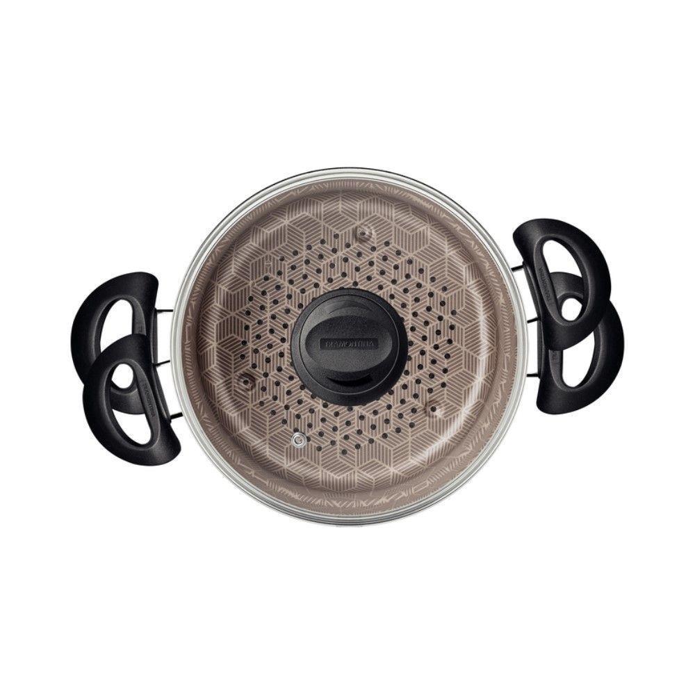 Cozi-vapore Paris 22 Cm 5,7 L Em Alumínio Com Revestimento Antiaderente Starflon Max Vermelho Tramontina 28538/722 - 6