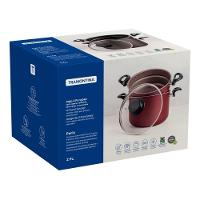 Cozi-vapore Paris 22 Cm 5,7 L Em Alumínio Com Revestimento Antiaderente Starflon Max Vermelho Tramontina 28538/722 - 5