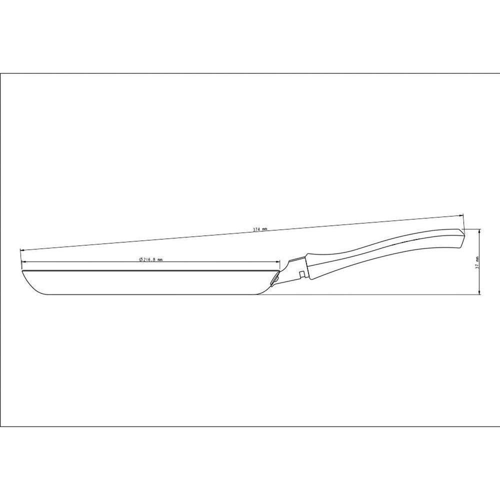 Panquequeira Profissional Alumínio Acabamento Lixado Revestimento Antiaderente Starflon 22 Cm 0,6 L - 5