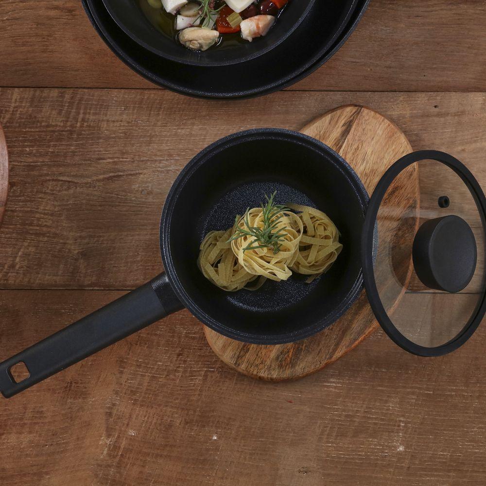 Panela 18Cm Neoflam Vulkan, Aluminio Injetado Indução Preto - 2