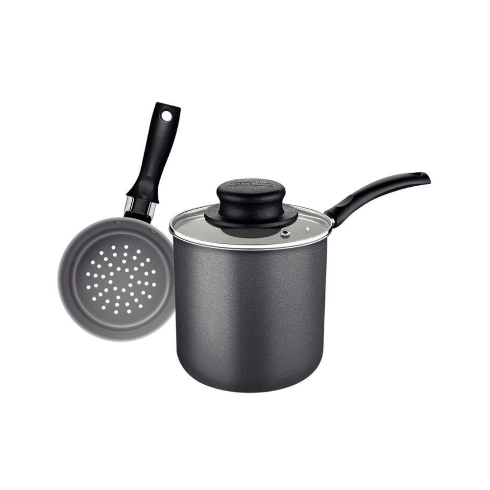 Cuscuzeira 10 Cm 0,8 L Em Alumínio Com Revestimento Antiaderente Starflon Max Chumbo Tramontina - 3