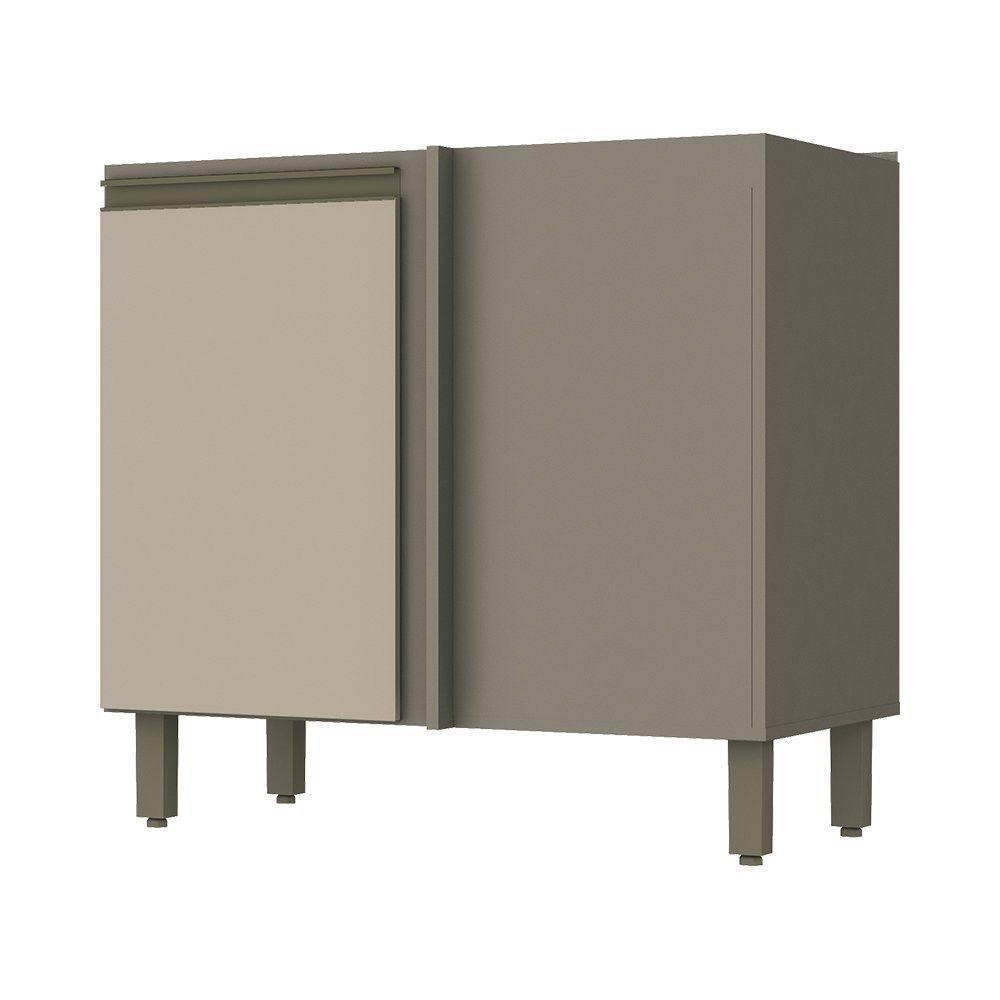 Balcão Henn 1 Porta Sem Tampo Connect C68 Duna/Cristal - 1