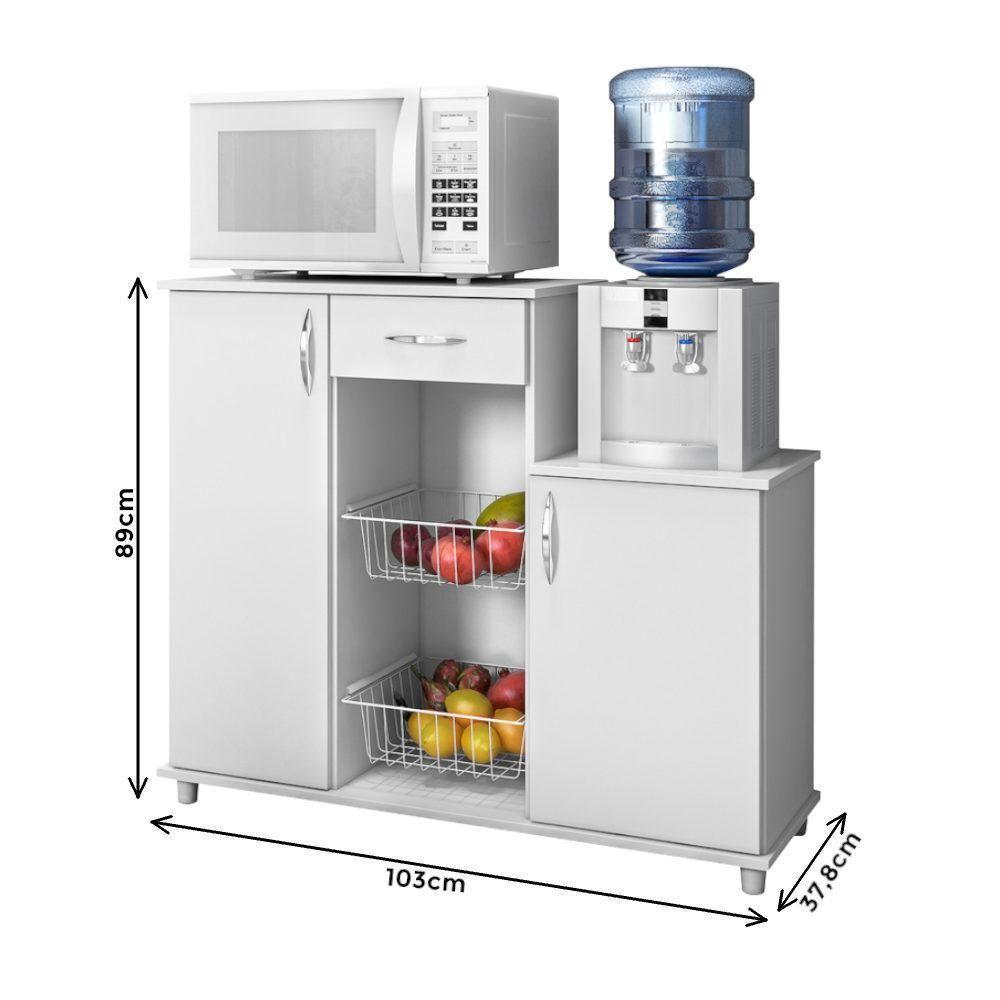 Balcão Fruteira 103cm 2p 1g Notável Diva New Branco - 2