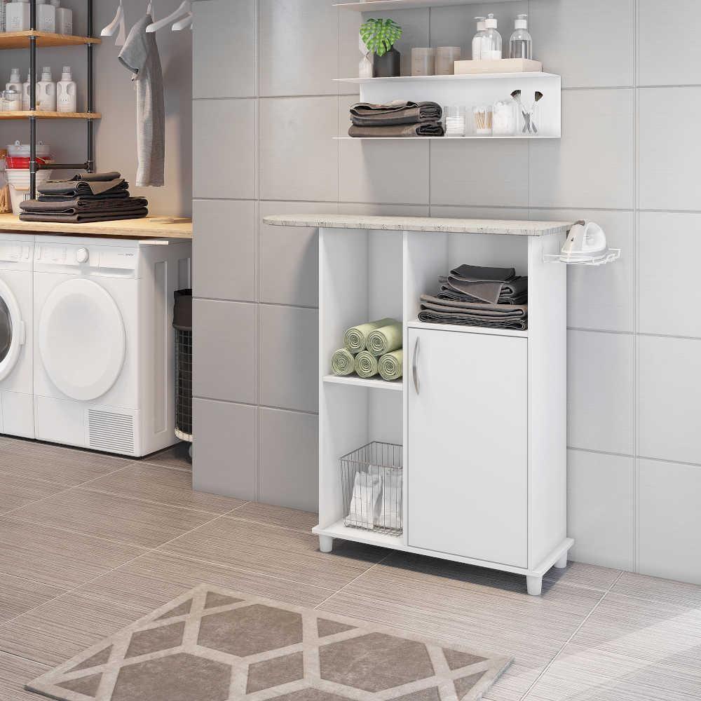 Balcão Tábua De Passar 105cm 1p Notável Florence Branco - 2