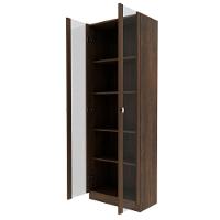 Armario Para Escritorio 2 Portas De Vidro Me4115 Rustico Tecno Mobili Rustico - 3