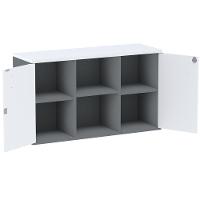 Armário Baixo Credenza Pe25 Pandin 121,50 Cm (Largura) Em Mdp Grafito E Branco E Duas Portas - 3