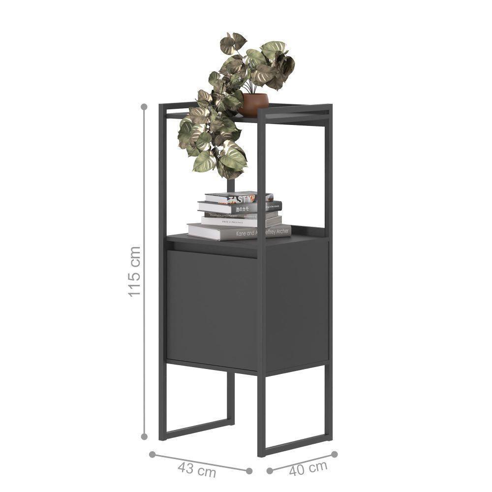 Armario 2 Porta Zeus Preto Onix - 2