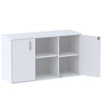 Armário Baixo Credenza Pe25 Pandin 121,50 Cm (Largura) Em Mdp Liso Branco Com Duas Portas - 3