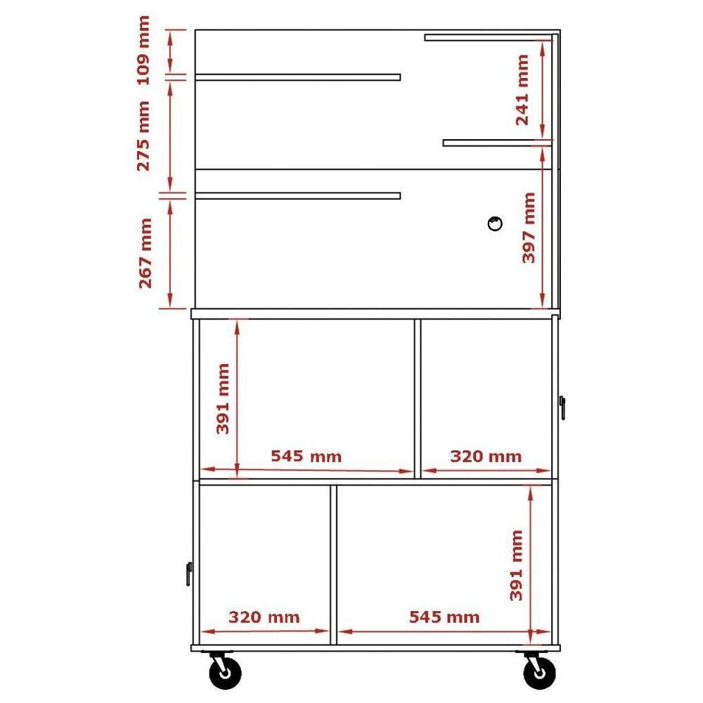 Armário Multiuso 2 Portas Cantinho Do Café Aconchego Branco - Patrimar - 2