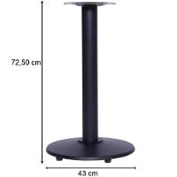 Mesa Zeta Em Ferro Preto 72,50 Cm (altura) Com Disco Redondo - 3