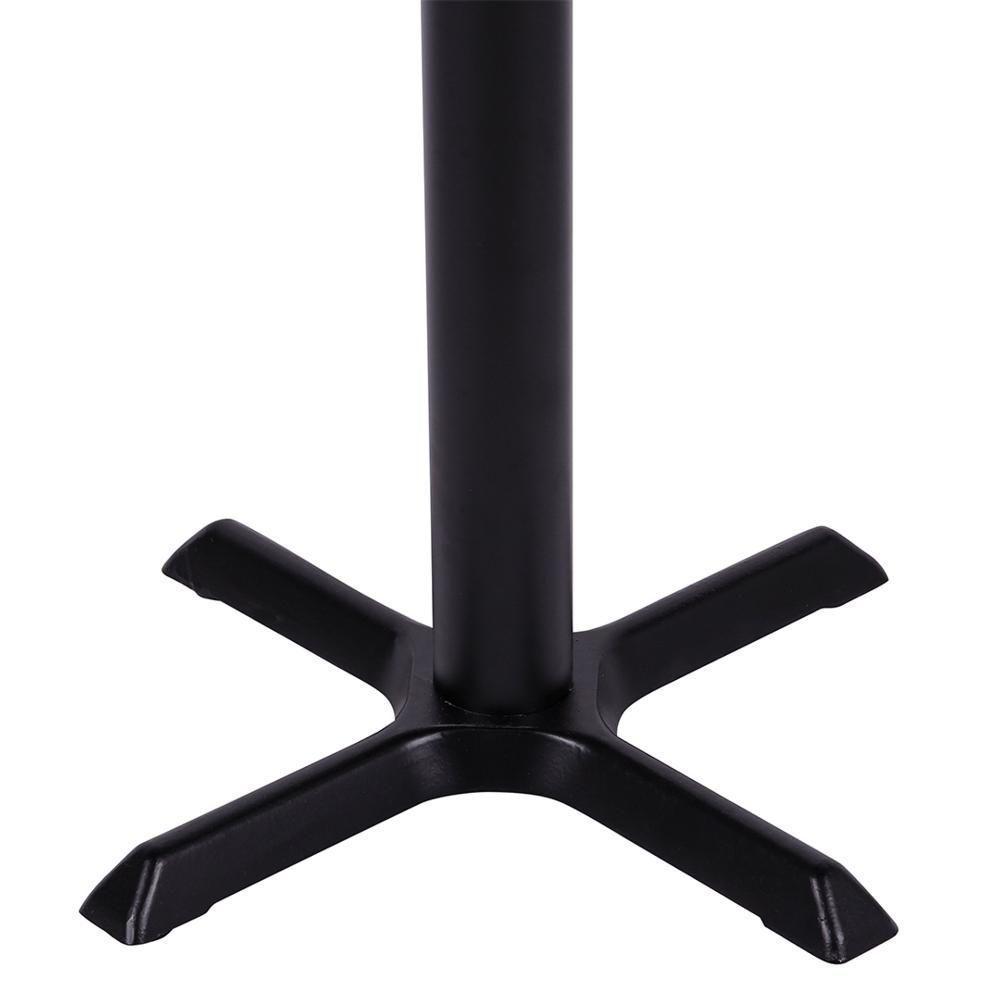 Mesa ômega Em Ferro Preto Pintura 74 Cm (altura) Com Tampo Em Mdp Quadrado 60 Cm Branco - 5