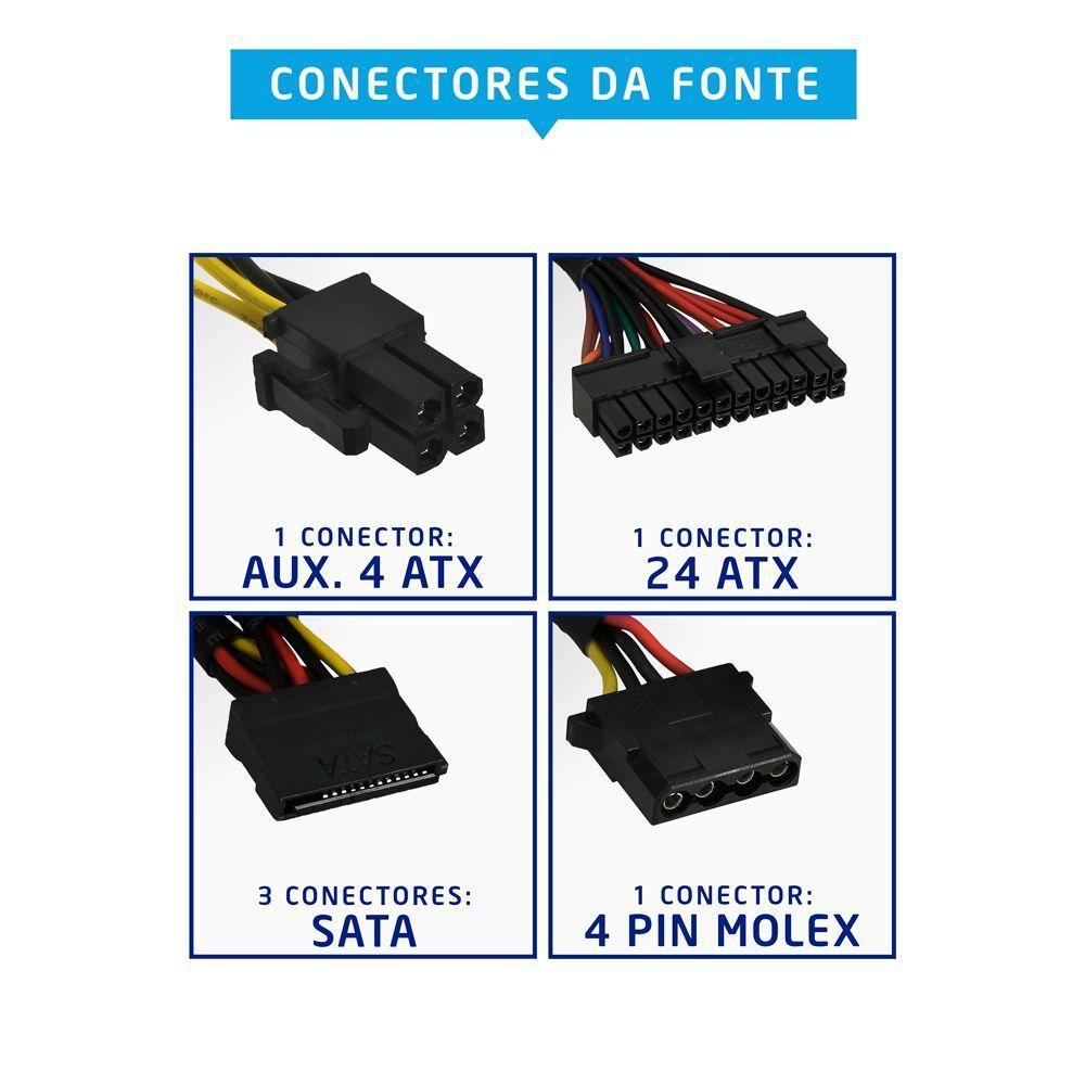 Gabinete Micro Atx Evus Ev-G12P Com Fonte 200W - 3