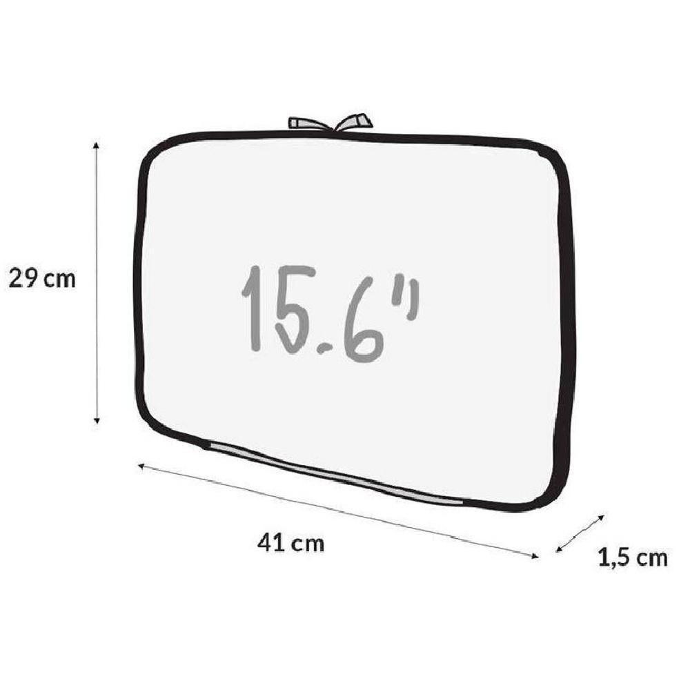 Capa para Notebook Tipo Luva com Ziper 15.6´´ em Neoprene Preto - 2