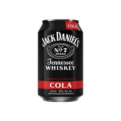 Combo 5 Latas Jack Daniel's Cola Lata 330ml