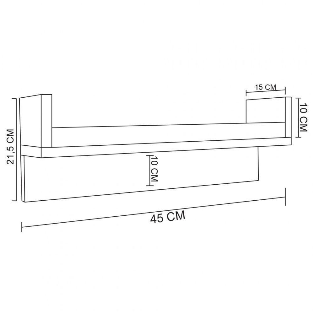 Porta Chave Com Prateleira Madeirado Em Mdf - 2