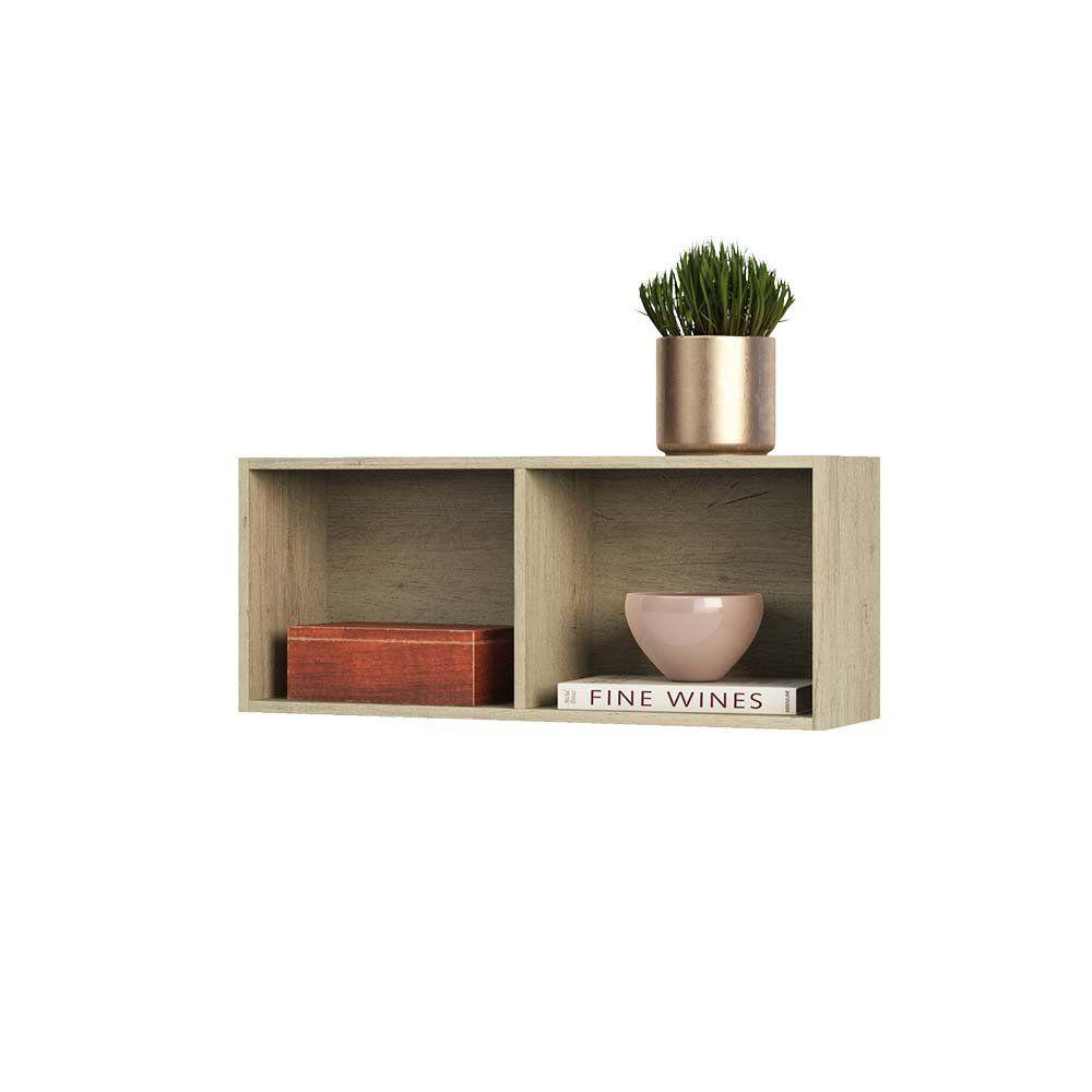 Nicho Superior Multifuncional 2 Divisórias 80 Cm Avelã - 1