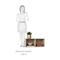 Nicho Superior Multifuncional 2 Divisórias 80 Cm Avelã - 5