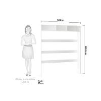 Nicho Para Embutir Painel 145cm Prime Luciane Móveis Branco - 5