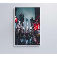 Quadro Times Square 120x80 Cm Vidro Impresso - 1