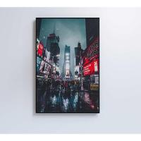 Quadro Times Square 120x80 Cm Vidro Impresso - 5