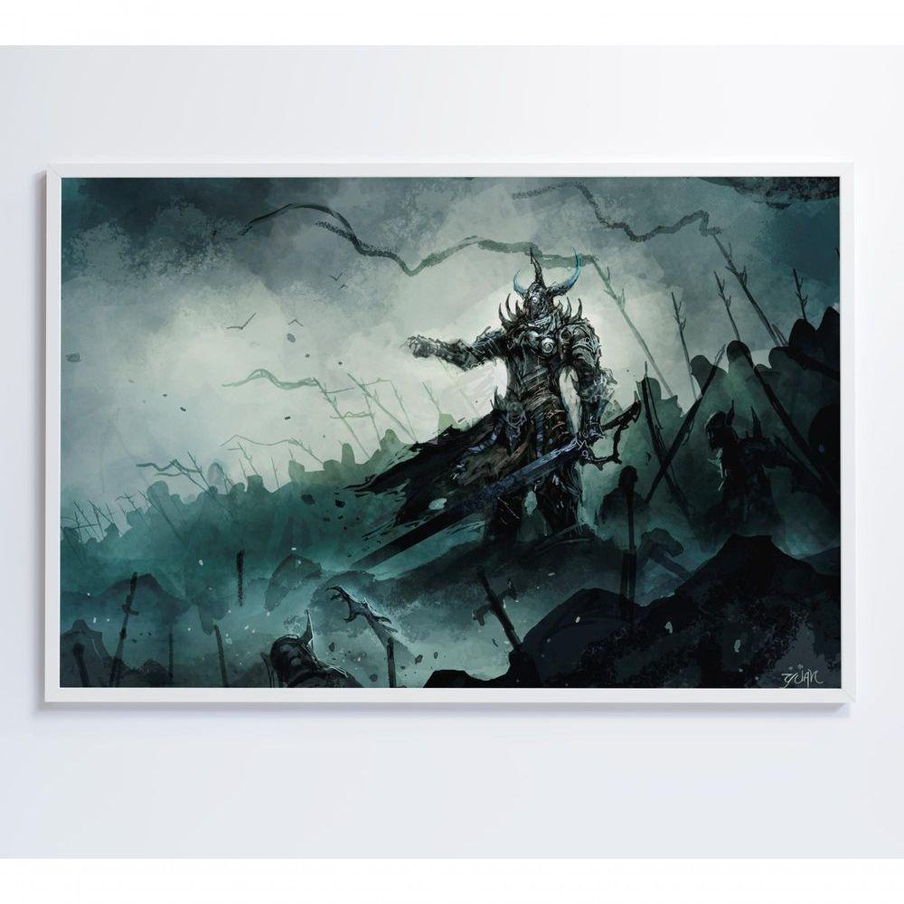Quadro Jogo Warcraft 120x80 Cm Tecido Canvas - 1