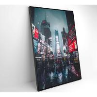 Quadro Times Square 60x40 Cm Tecido Canvas