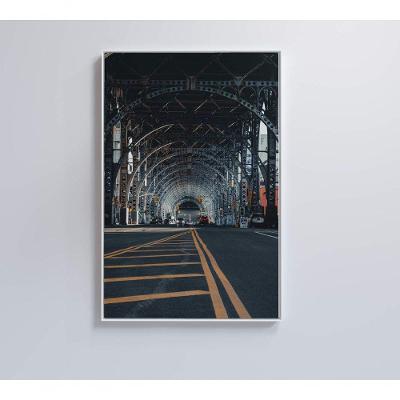 Quadro Viaduto Hudson River 80x120 Cm Vidro Impresso