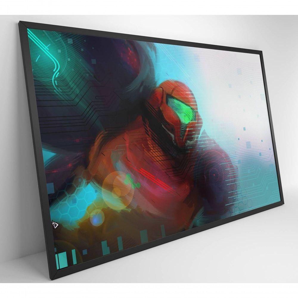 Quadro Jogo Super Metroid 90x60 Cm Tecido Canvas - 5