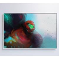 Quadro Jogo Super Metroid 90x60 Cm Tecido Canvas - 6