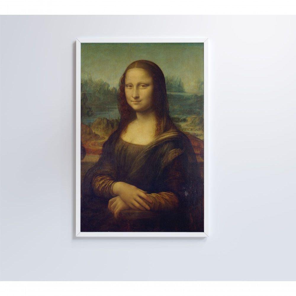 Quadro Clássico Monalisa 60x90 Cm Vidro Impresso - 5