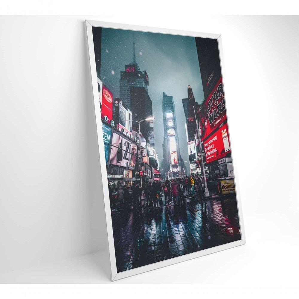 Quadro Times Square 60x40 Cm Vidro Impresso - 10