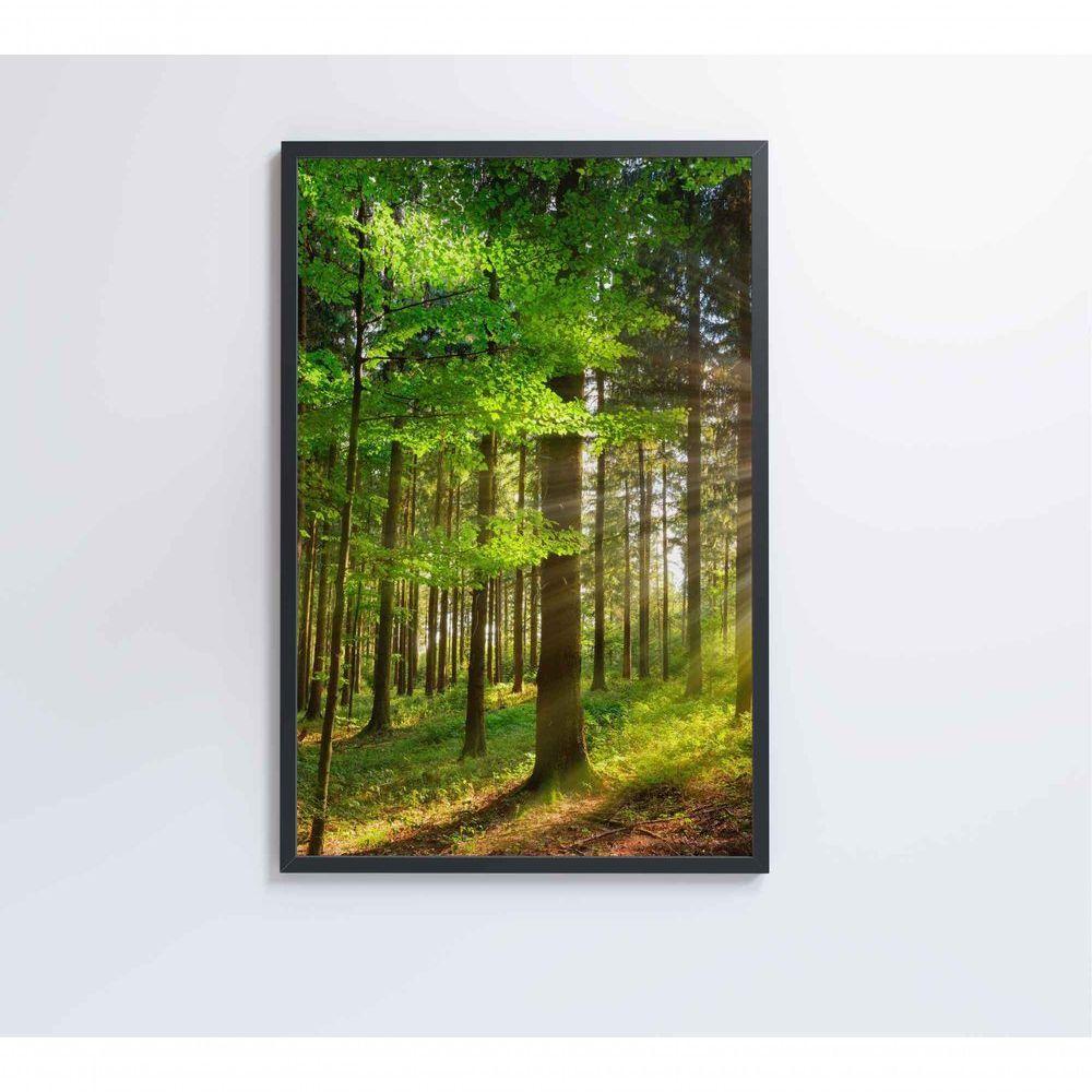 Quadro árvore Verde 2 40x60 Cm Tecido Canvas - 3