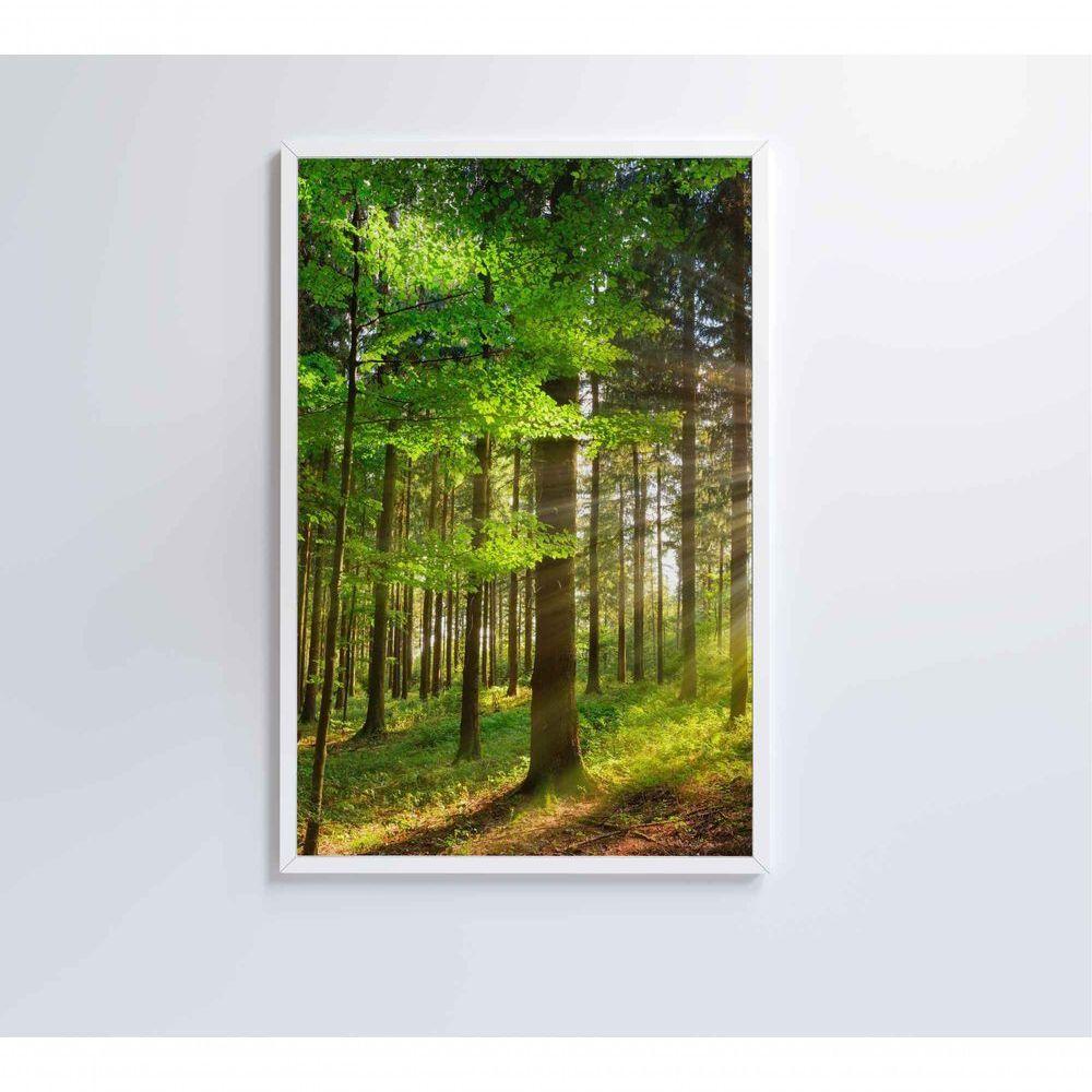 Quadro árvore Verde 2 40x60 Cm Tecido Canvas - 4