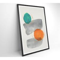 Quadro Abstrato Círculos 1 40x60 Cm Tecido Canvas - 7