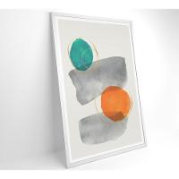 Quadro Abstrato Círculos 1 40x60 Cm Vidro Impresso - 8