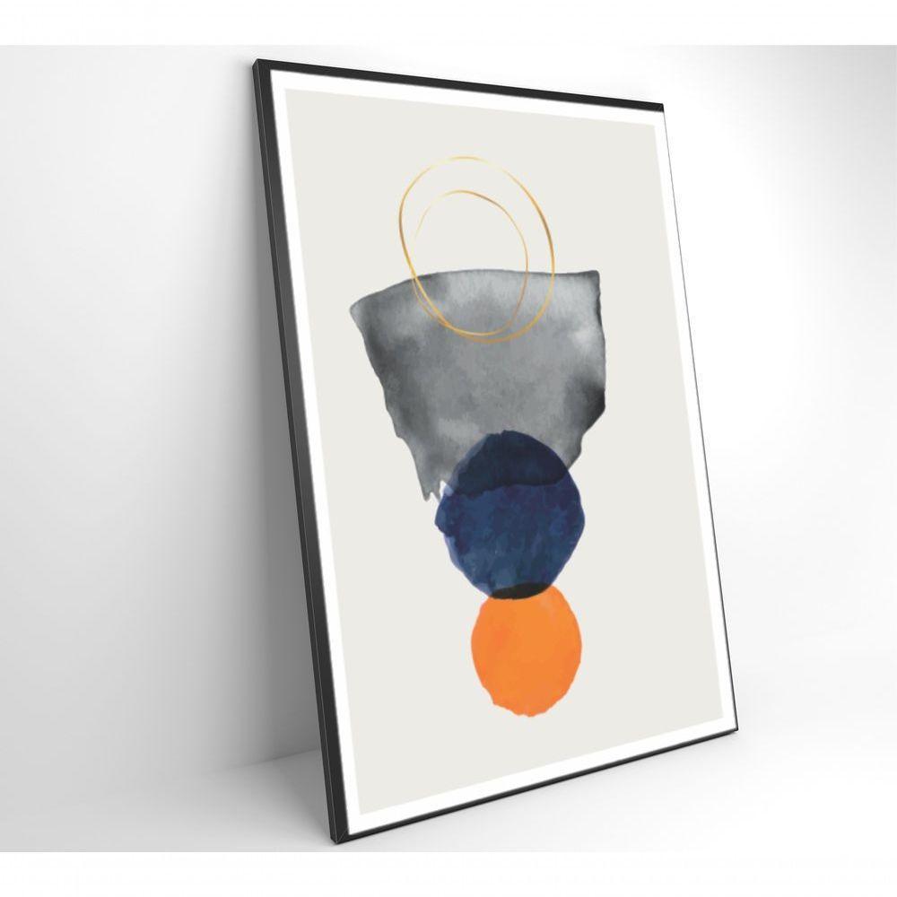 Quadro Abstrato Círculos 80x120 Cm Tecido Canvas - 7