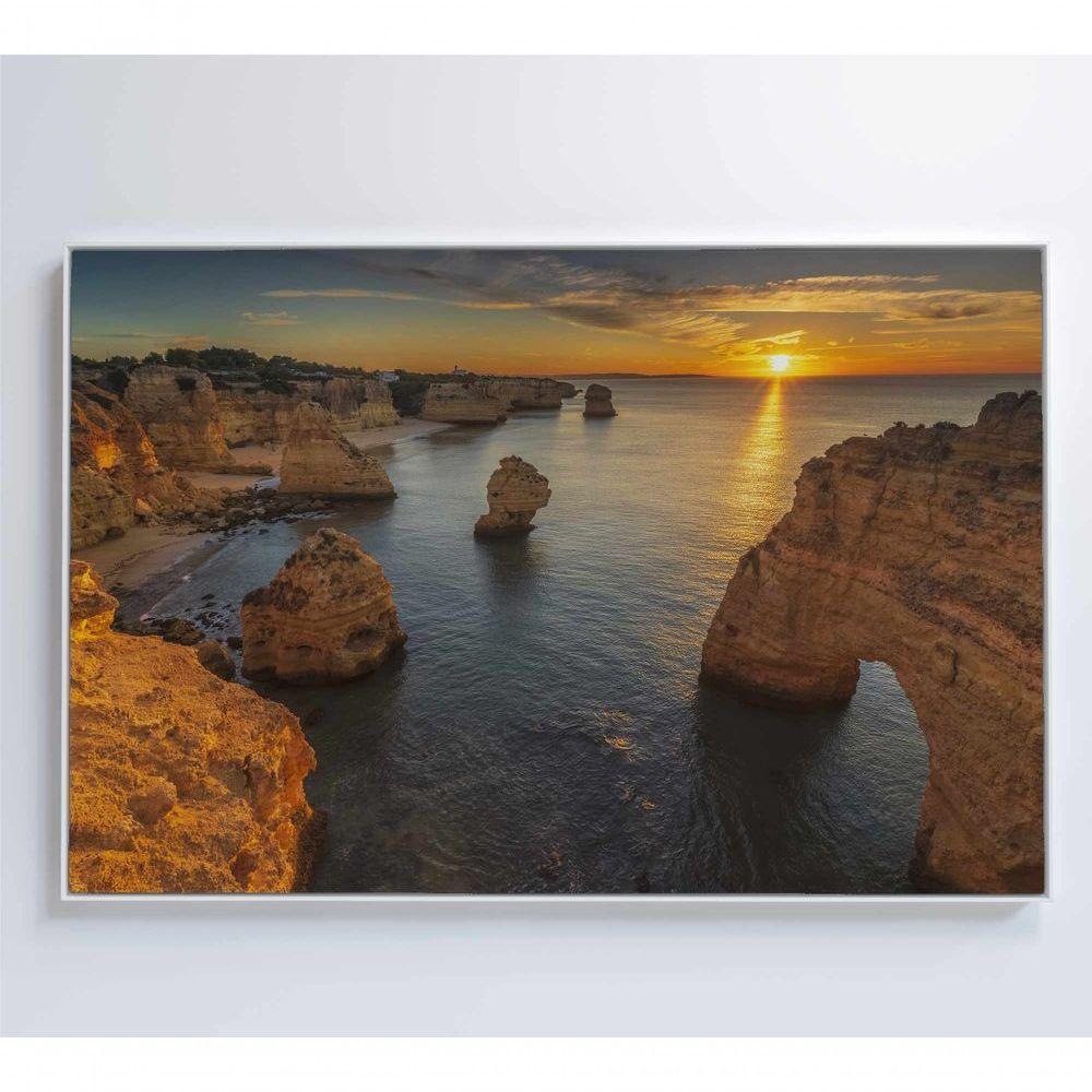 Quadro Rochas No Mar 60x40 Cm Tecido Canvas - 2