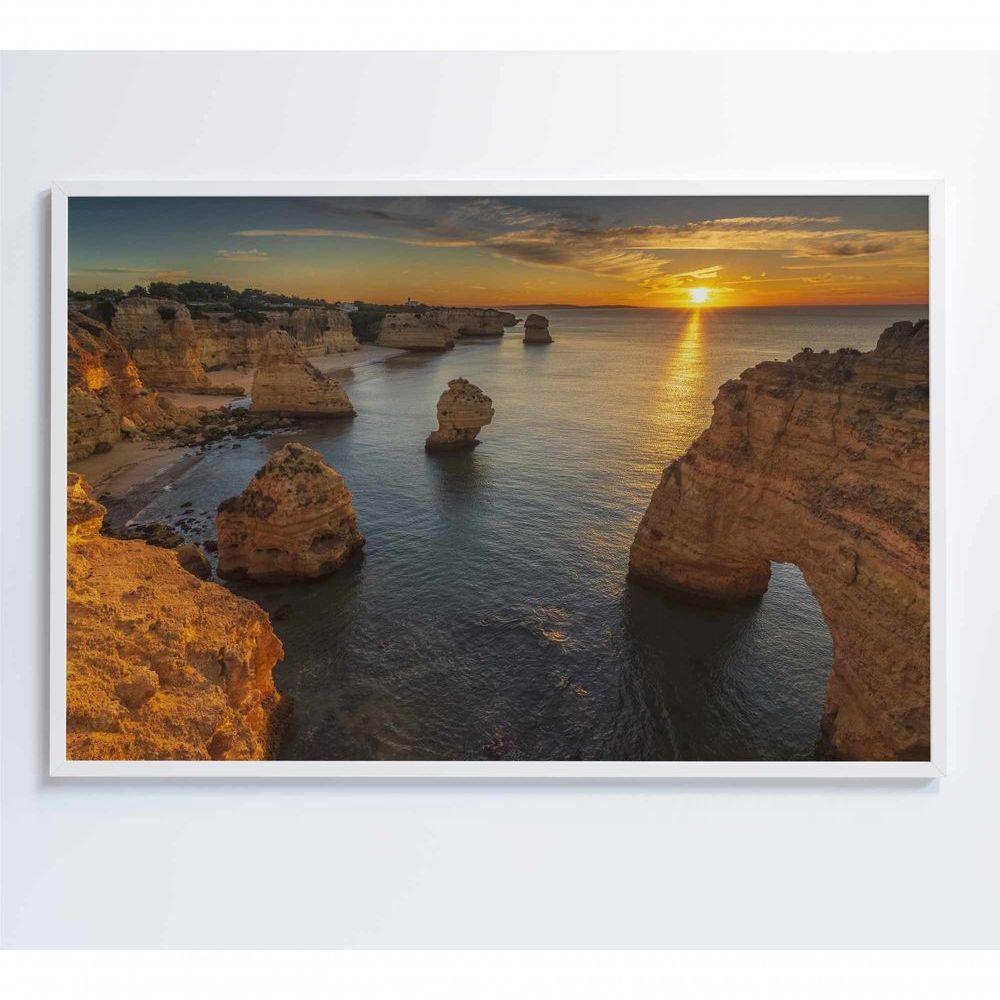 Quadro Rochas No Mar 60x40 Cm Tecido Canvas - 3