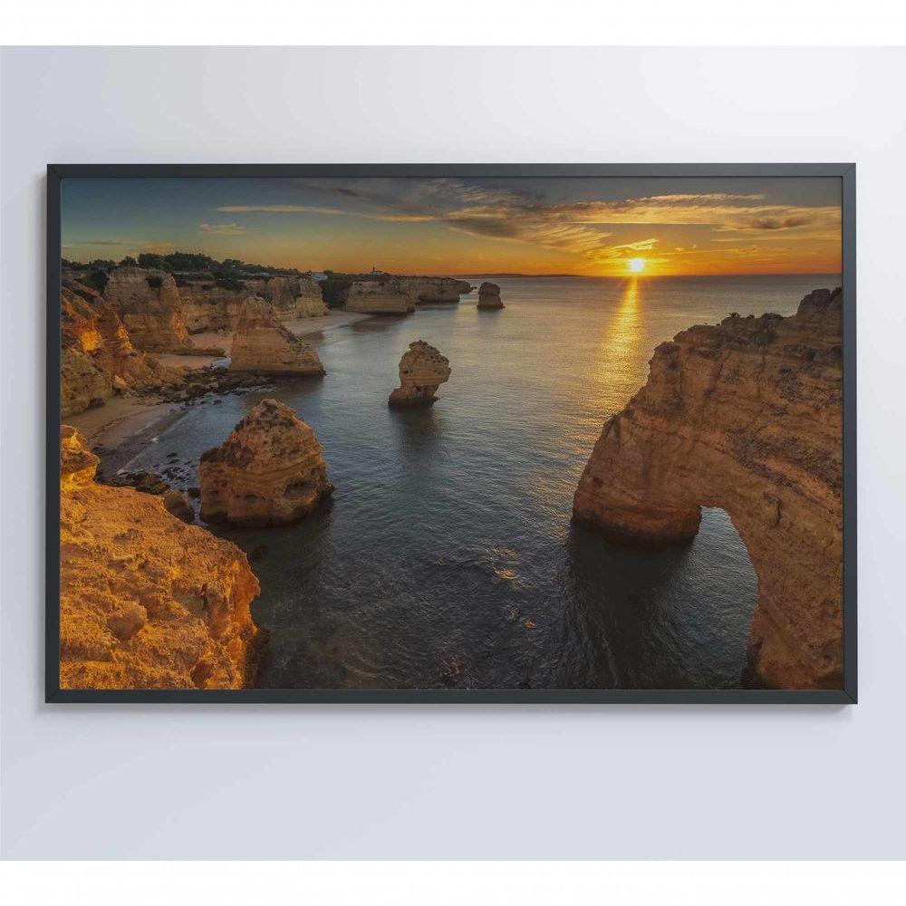 Quadro Rochas No Mar 60x40 Cm Tecido Canvas - 4