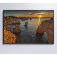 Quadro Rochas No Mar 60x40 Cm Tecido Canvas - 7