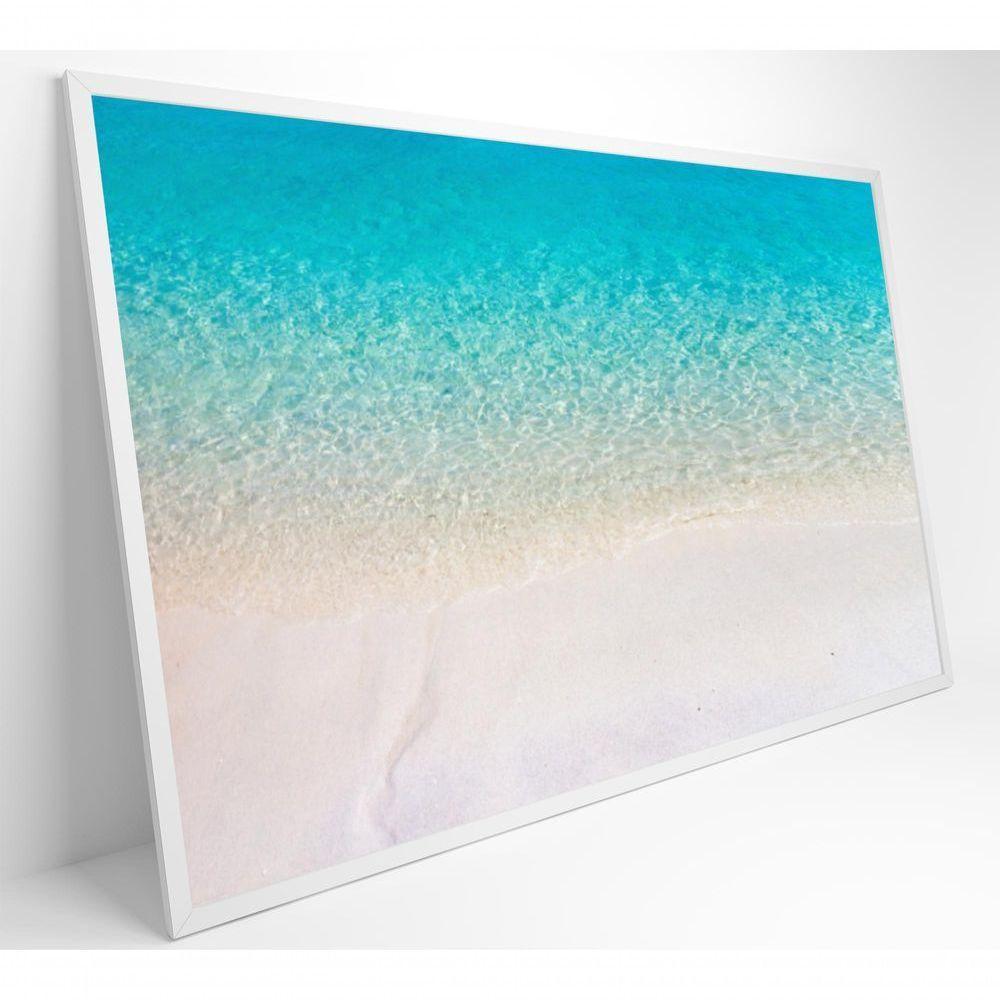 Quadro Mar Claro 90x60 Cm Tecido Canvas - 9