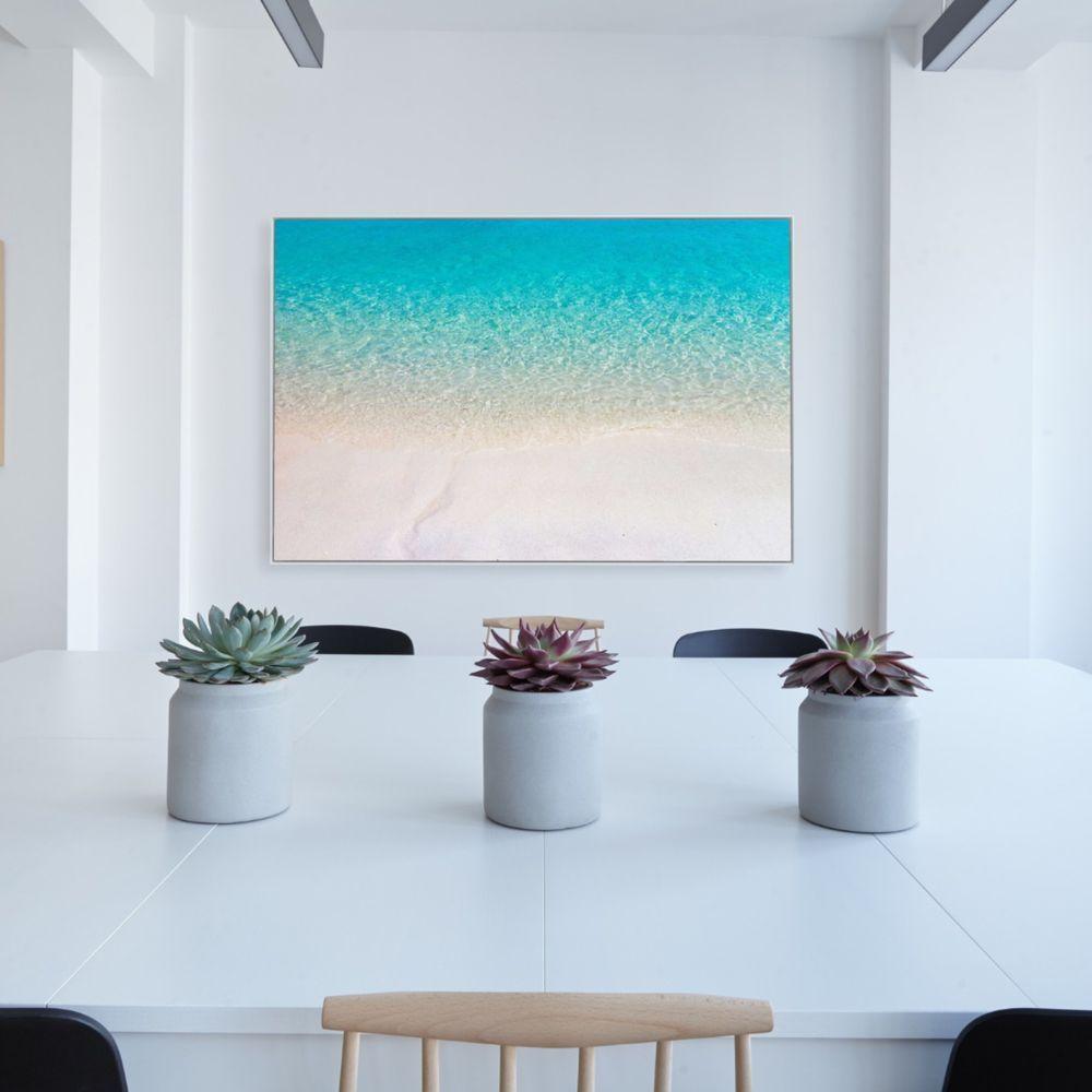 Quadro Mar Claro 120x80 Cm Tecido Canvas - 1