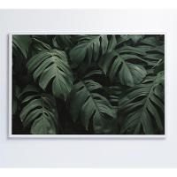 Quadro Folhas 120x80 Cm Vidro Impresso