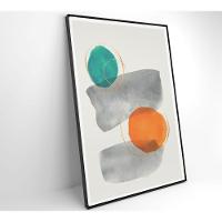 Quadro Abstrato Círculos 1 80x120 Cm Tecido Canvas - 5